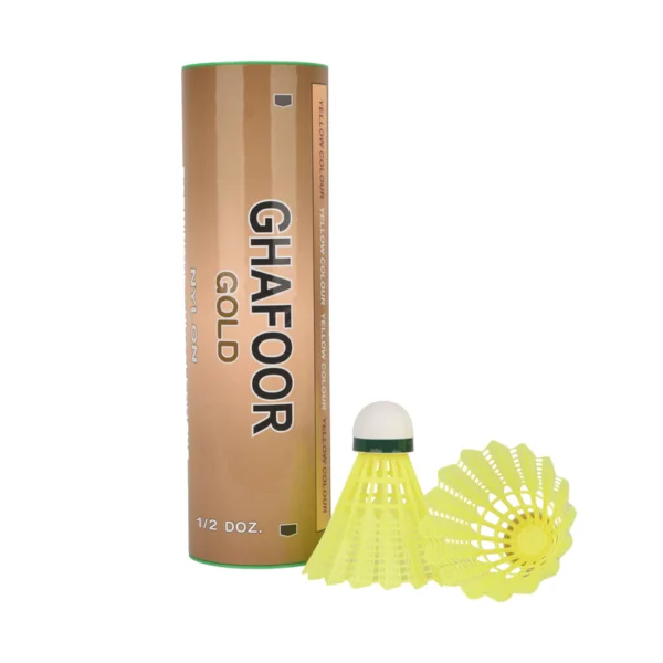Badminton Shuttle GS Gold (Nylon) pack of 6