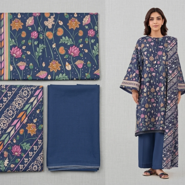 Sapphire UnStitched 3Pcs Suit