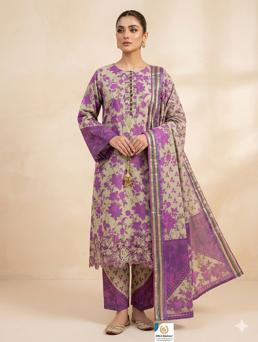 Ladies Suit Kinza Nadeem 3Pcs
