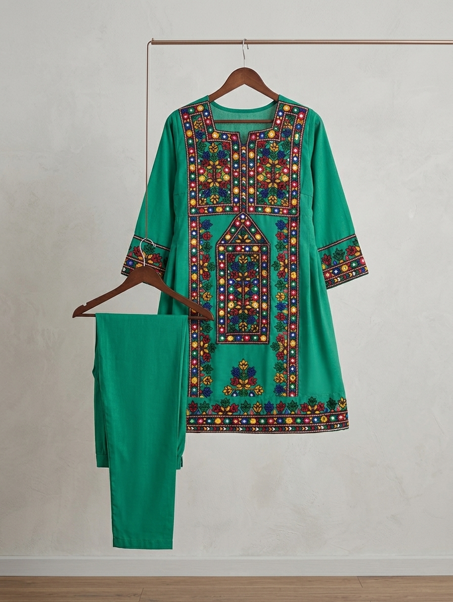 Girls Traditional Frock 2 Pcs