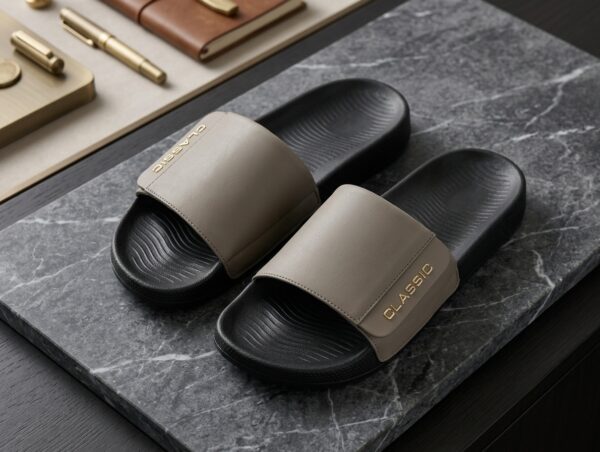 Men's  Leather Slider