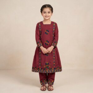 Girls Traditional Frock 2 Pcs