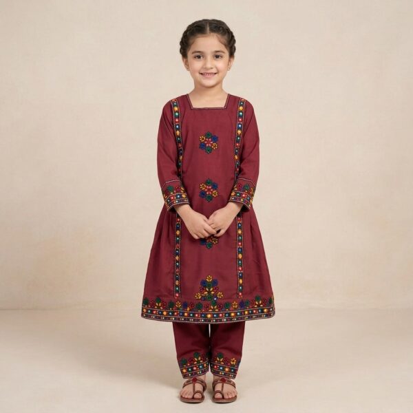 Girls Traditional Frock 2 Pcs