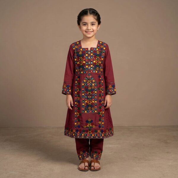 Girls Traditional Frock 2 Pcs