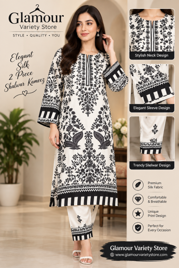 Ladies Suit Silk 2 Piece