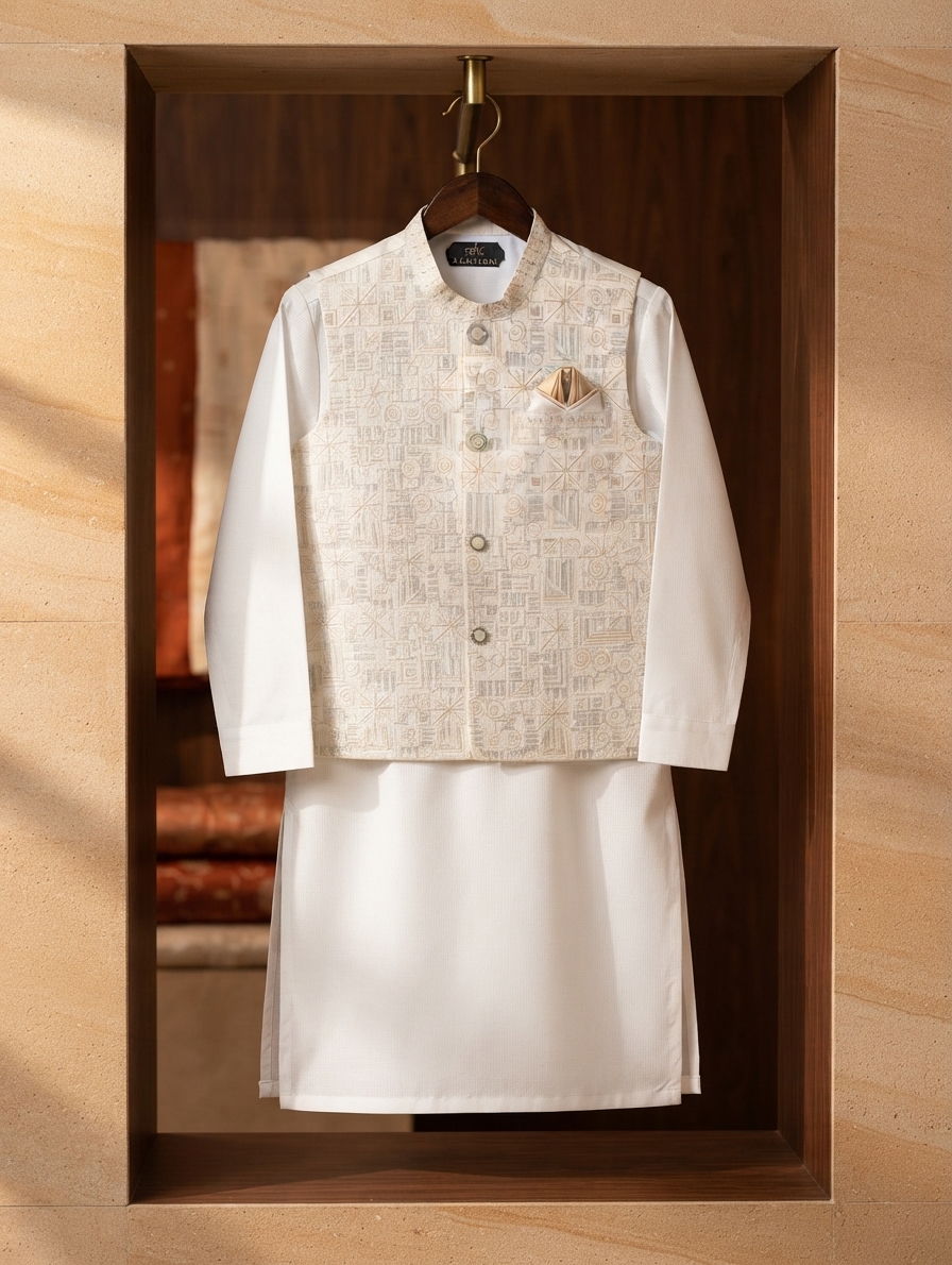 AL Karam White Shalwar Kameez