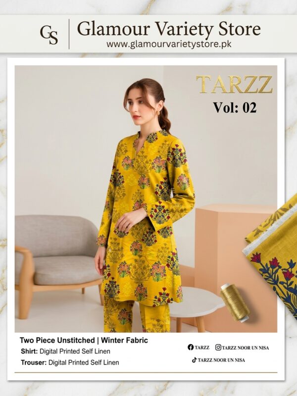 Ladies Suit 2 Piece Unstiched Linen