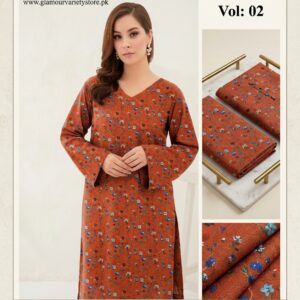 Ladies Suit 2 Piece Unstiched Linen