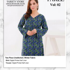 Ladies Suit 2 Piece Unstiched Linen