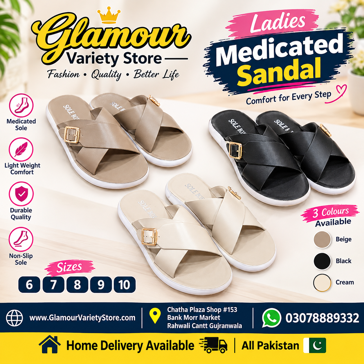 Ladies Medicated Sandal - Image 2