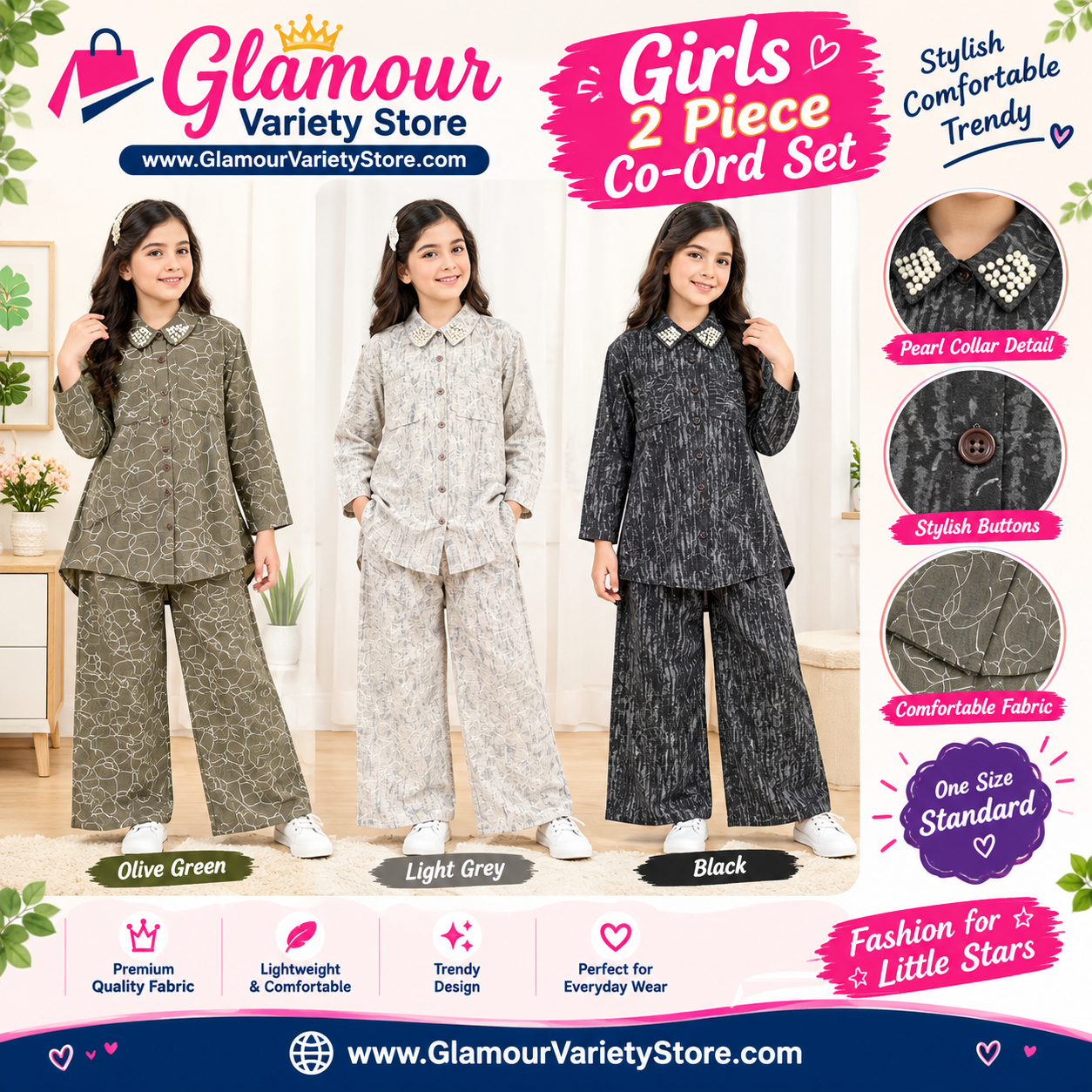 Girls 2 Piece Co Ord Set